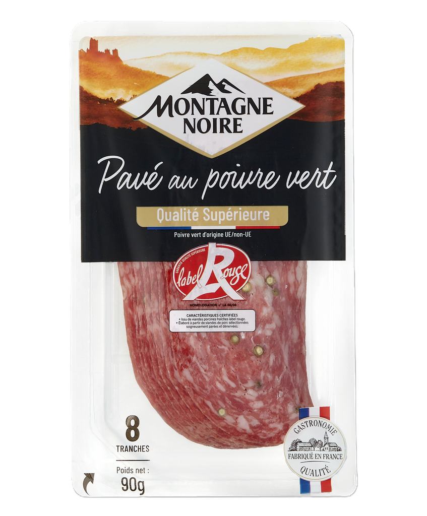 [25% OFF [CLEARANCE] (BBD 09/10) Montagne Noire Pork Sausages - Pave with Green Pepper Label Rouge 90g