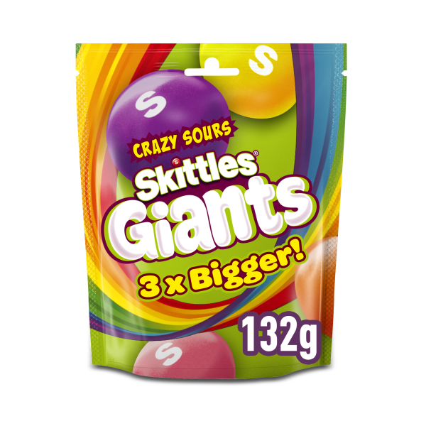 Skittles Candy Sours - Crazy Giants X 15 X 132g