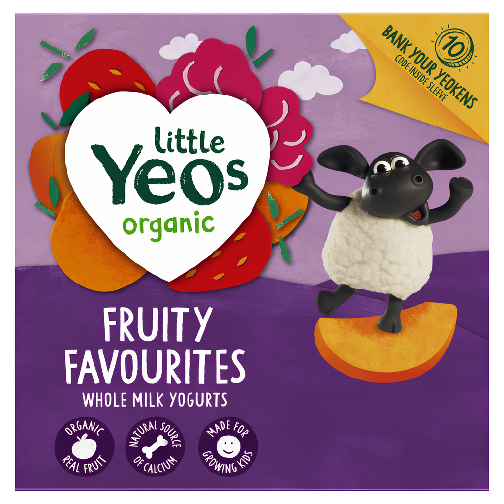 Yeo Valley Organic Kids Fruit Yoghurt - Fruity Favourites (4x85g) 340g