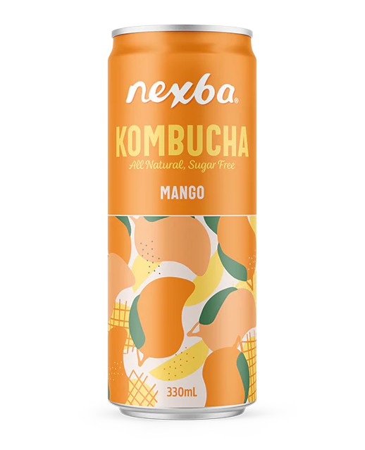 [25% OFF] Nexba Kombucha - CAN Mango X 12 X 330ml
