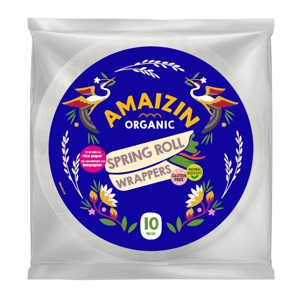 Amaizin Organic Cooking Ingredient - Spring Roll Wrappers X 12 X 100g