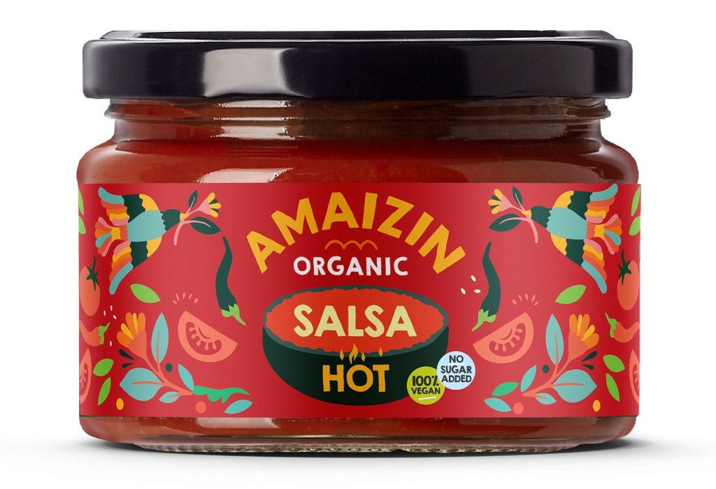 Amaizin Organic Salsa Dip - Hot X 6 X 260g