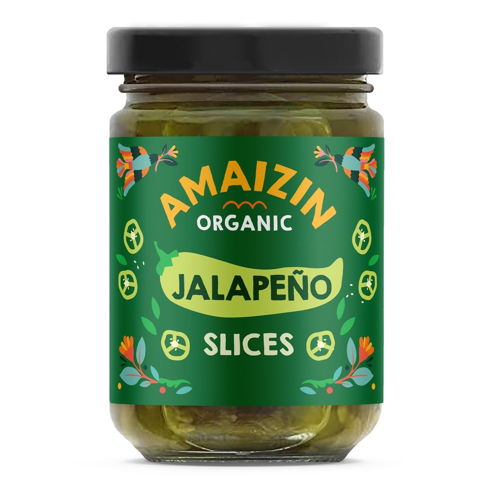 Amaizin Organic Veg Jars - Jalapeno Slices X 6 X 170g