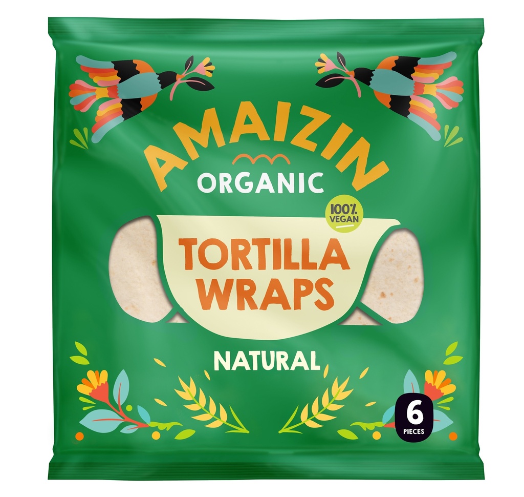 Amaizin Organic Corn Tortilla Wraps - Natural X 16 X 240g