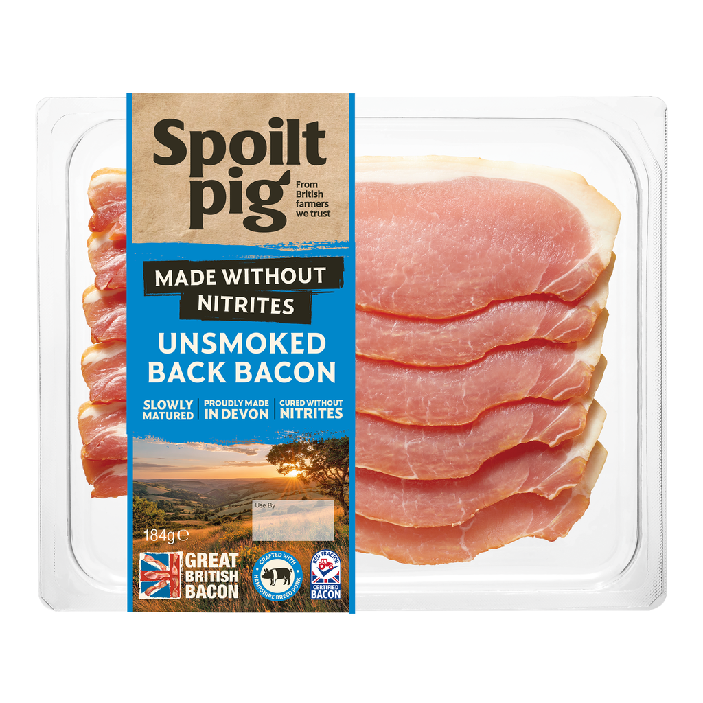[12% OFF] Spoilt Pig Nitrite Free Bacon - Unsmoked Back 184g