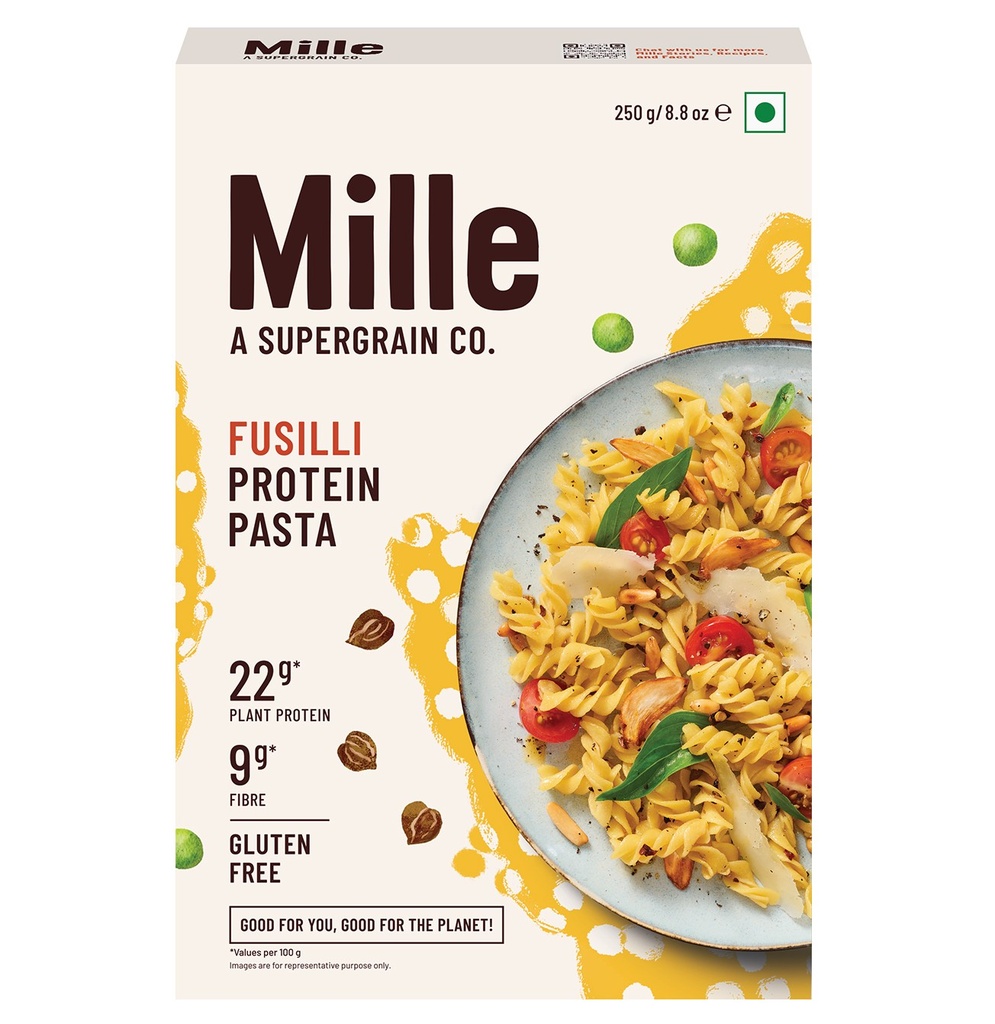 Mille High Protein Gluten Free Pasta - Fusilli X 8 X 250g