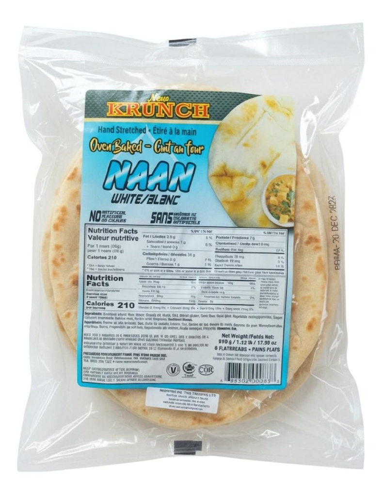 Krunch Naan - Plain 6pc 510g