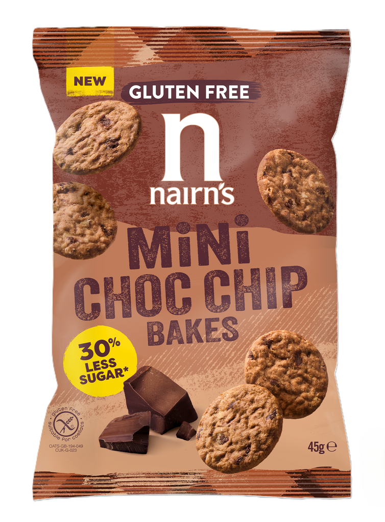 Nairns Oat Biscuits - Mini Choc Chip Bakes N9693 X 12 X 45g
