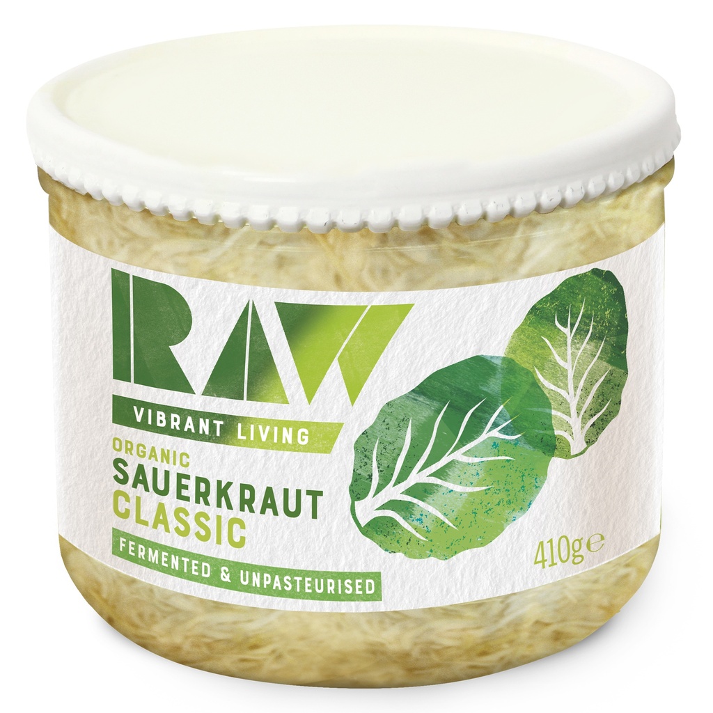 Raw Vibrant Living Organic Veg Jars - Classic Sauerkraut 410g