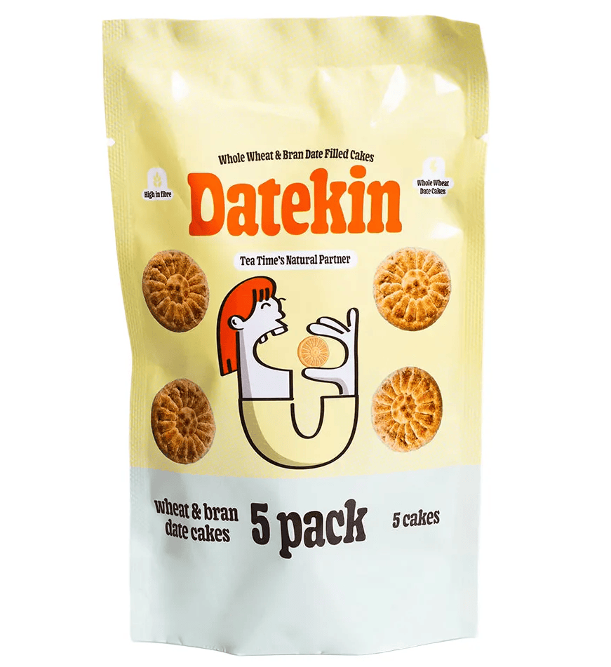 Datekin Filled Cakes - Whole Wheat and Bran X 12 X (5x18g)