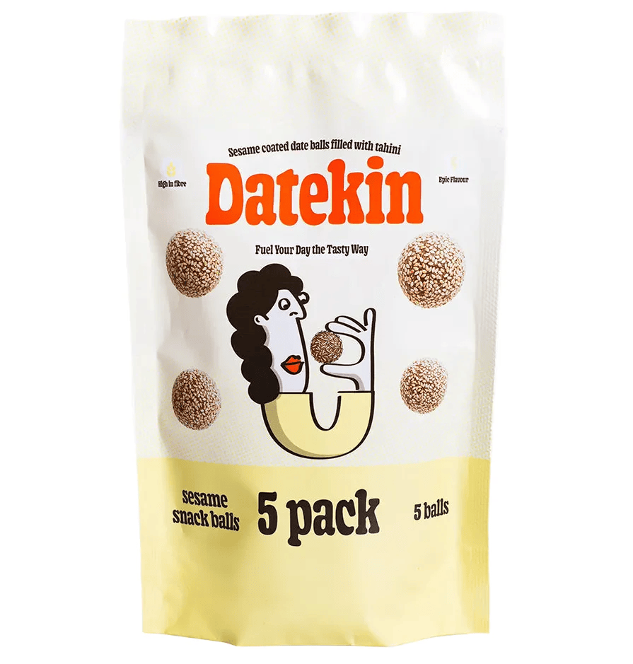 Datekin Coated Date Balls - Sesame with Tahini X 12 X (5x15g)