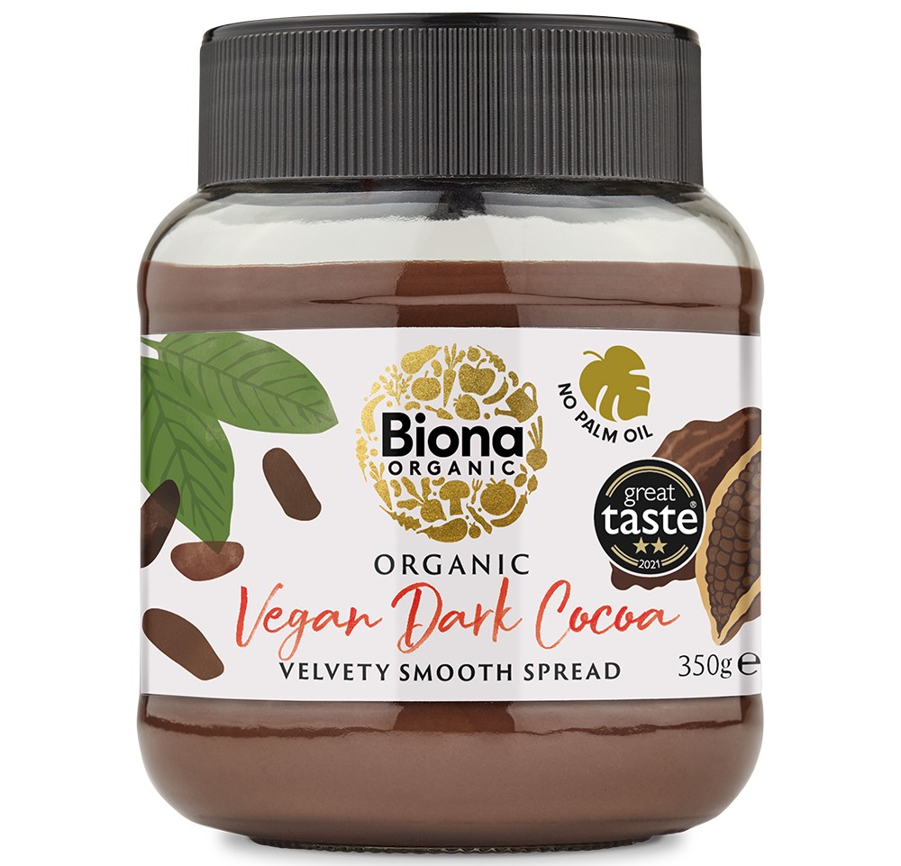 Biona Organic Chocolate Spread - Vegan Dark Cocoa X 6 X 350g