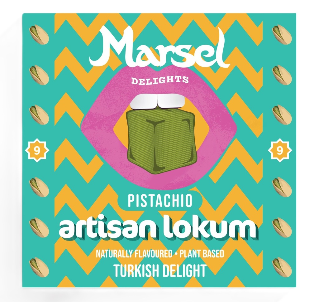 Marsel Delights Turkish Lokum - Pistachio X 6 X 99g