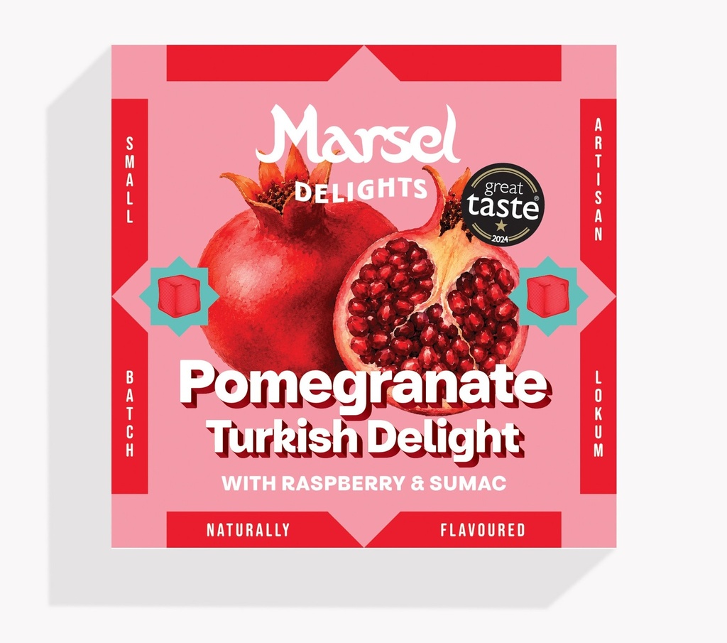 [15% OFF] Marsel Delights Turkish Lokum - Pomegranate with Raspberry and Sumac X 6 X 99g
