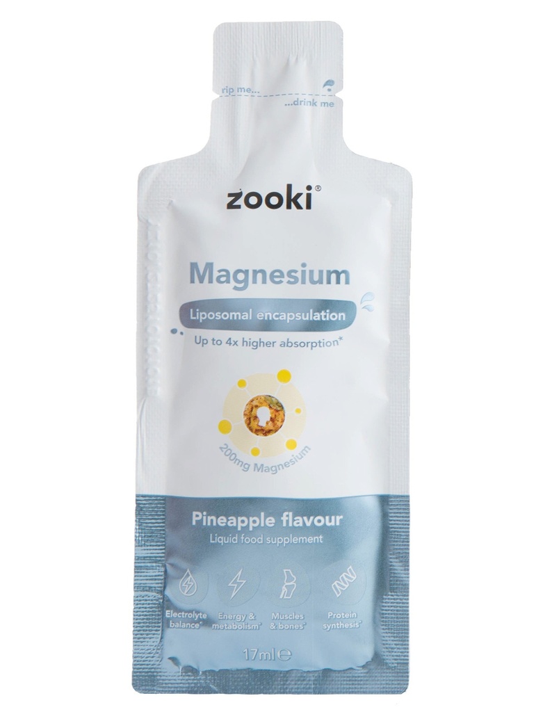 [20% OFF] Zooki Food Supplements - Liquid Magnesium 2000mg Pineapple X 20 X 17ml