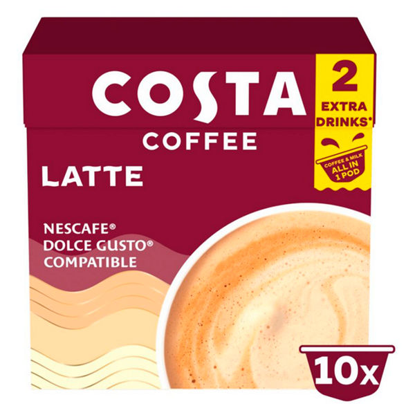 Costa Coffee Dolce Gusto Pods - Latte X 4 X (10x16g)