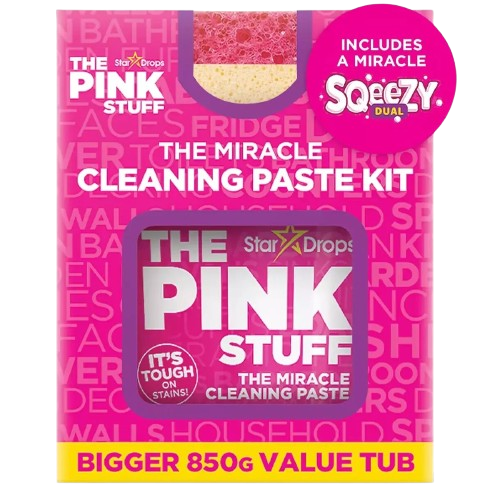 Pink Stuff All purpose Cleaning Kit - Miracle Paste with Squeezy Dual Scrubber X 6 X 850g