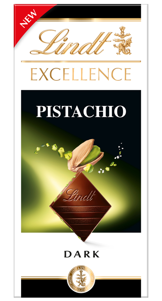 Lindt Excellence Chocolate Bar - DARK Pistachio X 8 X 100g