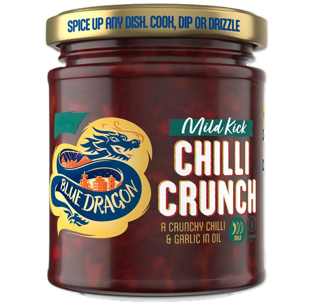 Blue Dragon Chilli Oil - Mild Kick Crunch X 6 X 180g