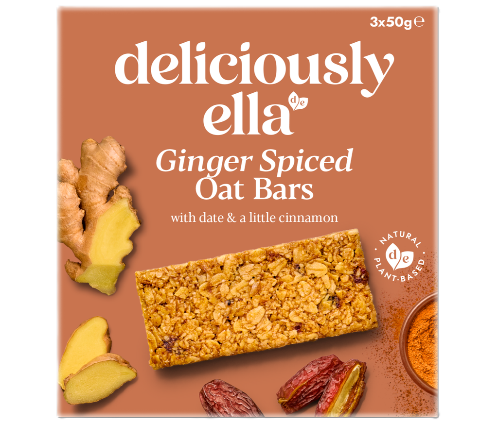 Deliciously Ella Oat Bar - MPK Ginger Spiced X 12 X (3x50g)