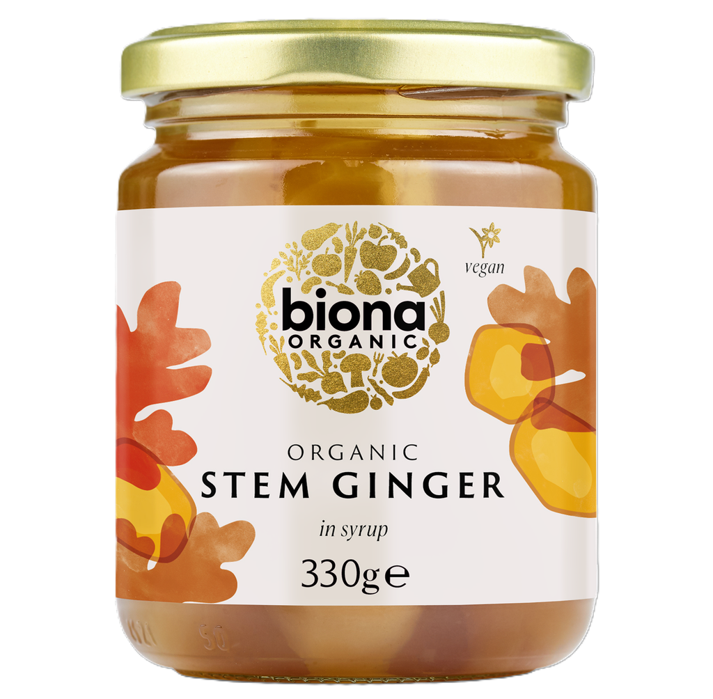 Biona Organic Condiments - Stem Ginger in Syrup X 6 X 330g