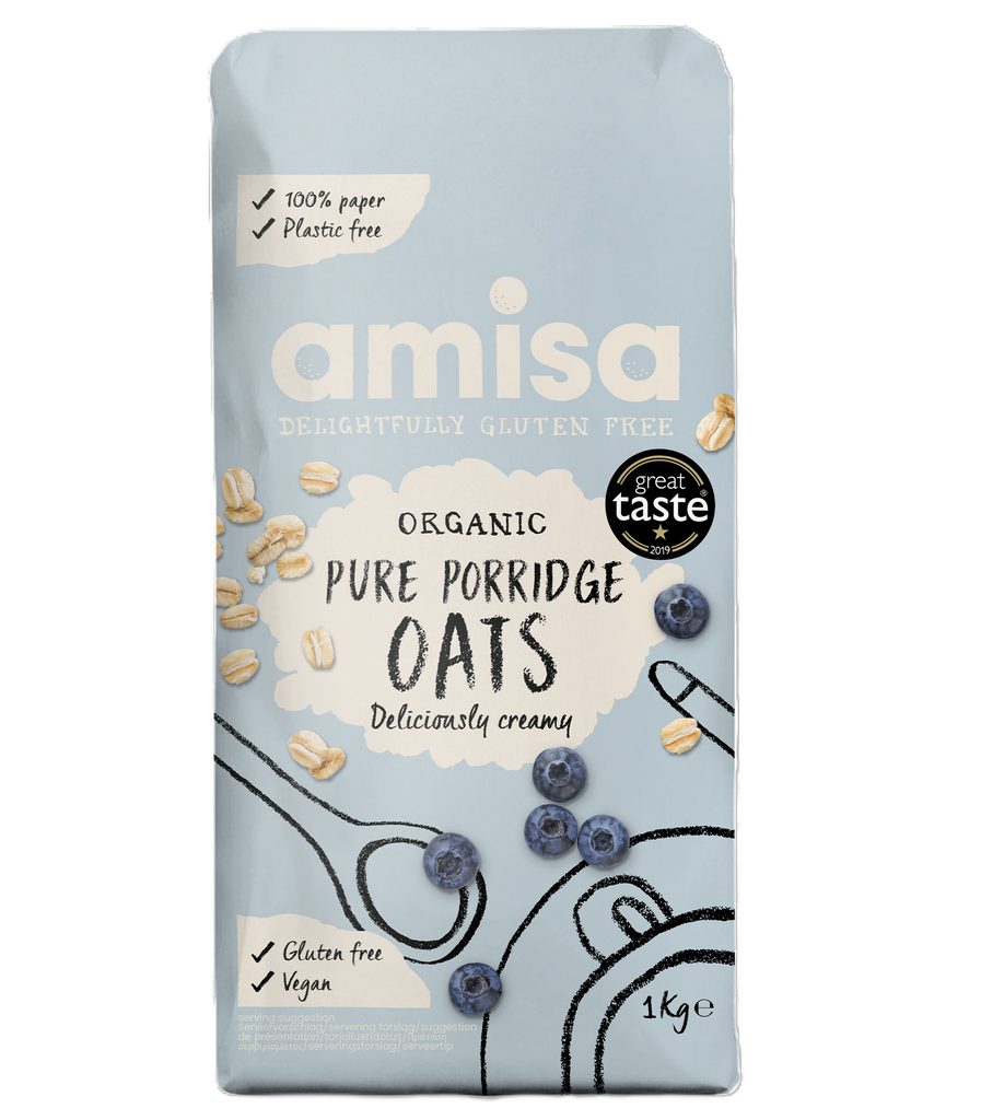 Amisa Organic Gluten Free Pure Porridge - Original X 4 X 1kg