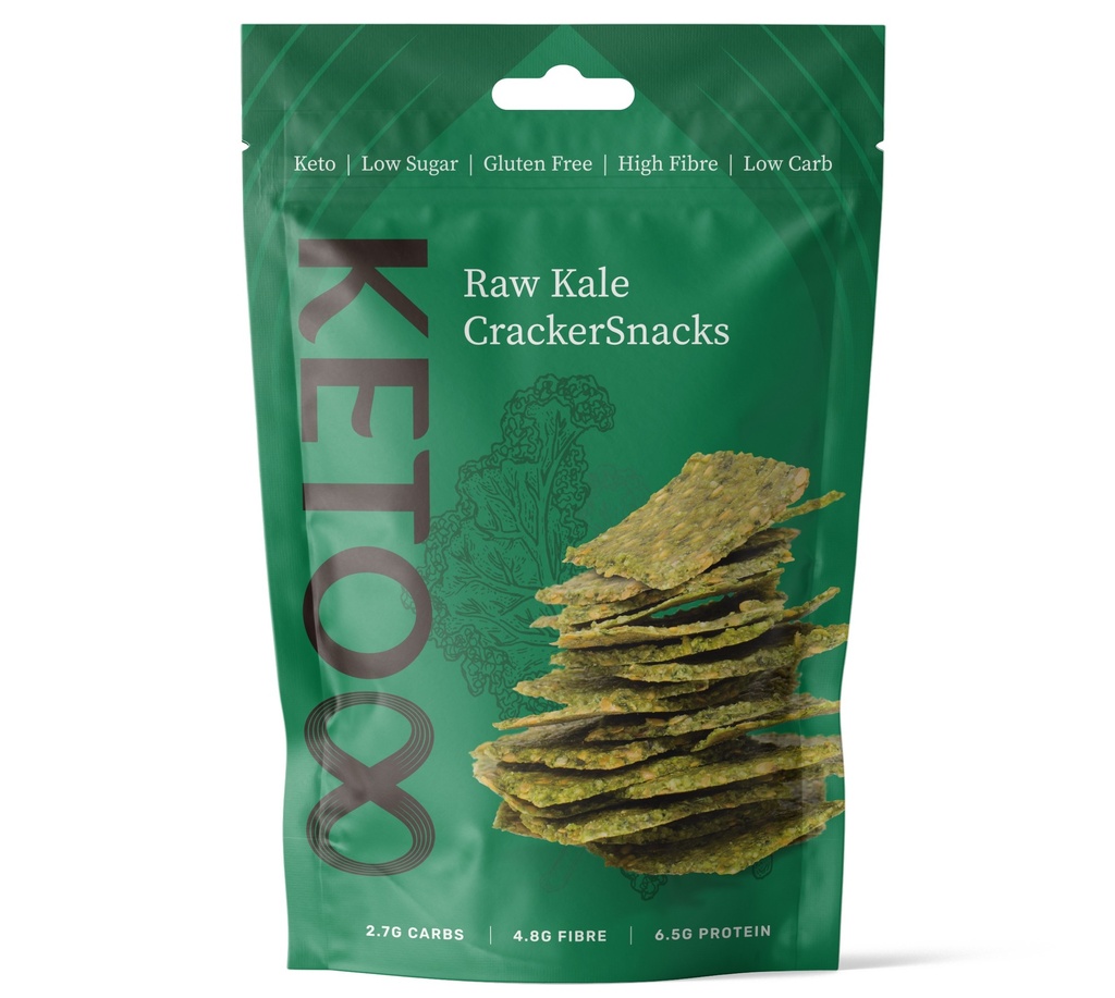 Keto8 Gluten Free Crackers - Raw Kale X 8 X 35g