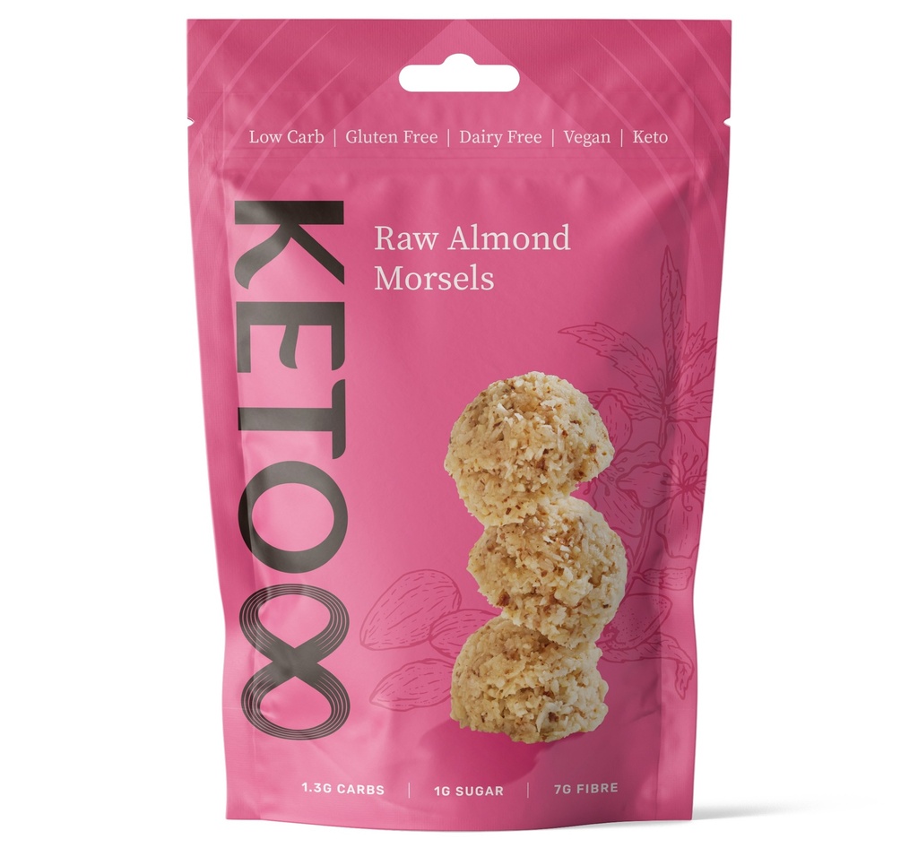 Keto8 Gluten Free Snacks - Raw Almond Morsel X 6 X 120g