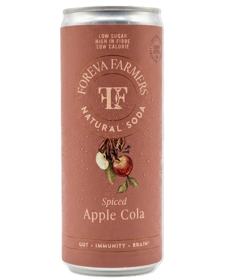 [30% OFF] Foreva Farmers Natural Soda - CAN Spiced Apple Cola X 12 X 250ml
