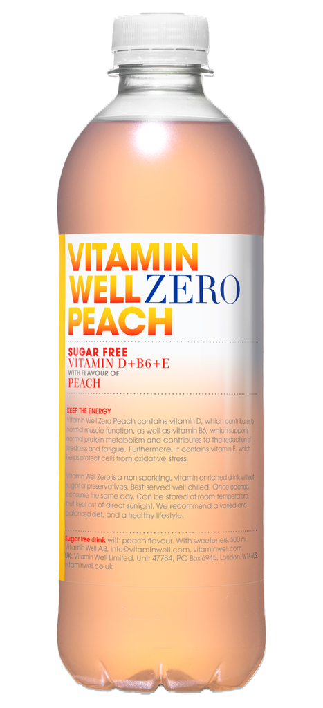 [13% OFF] Vitamin Well Sugar Free Vitamin Drinks - Peach X 12 X 500ml