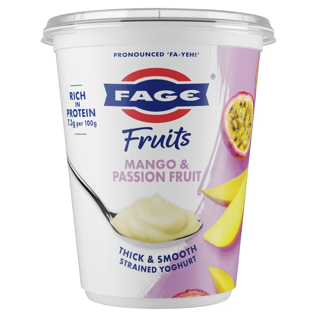 Total Greek Strained Yoghurt - MEDIUM Mango and Passionfruit 380g