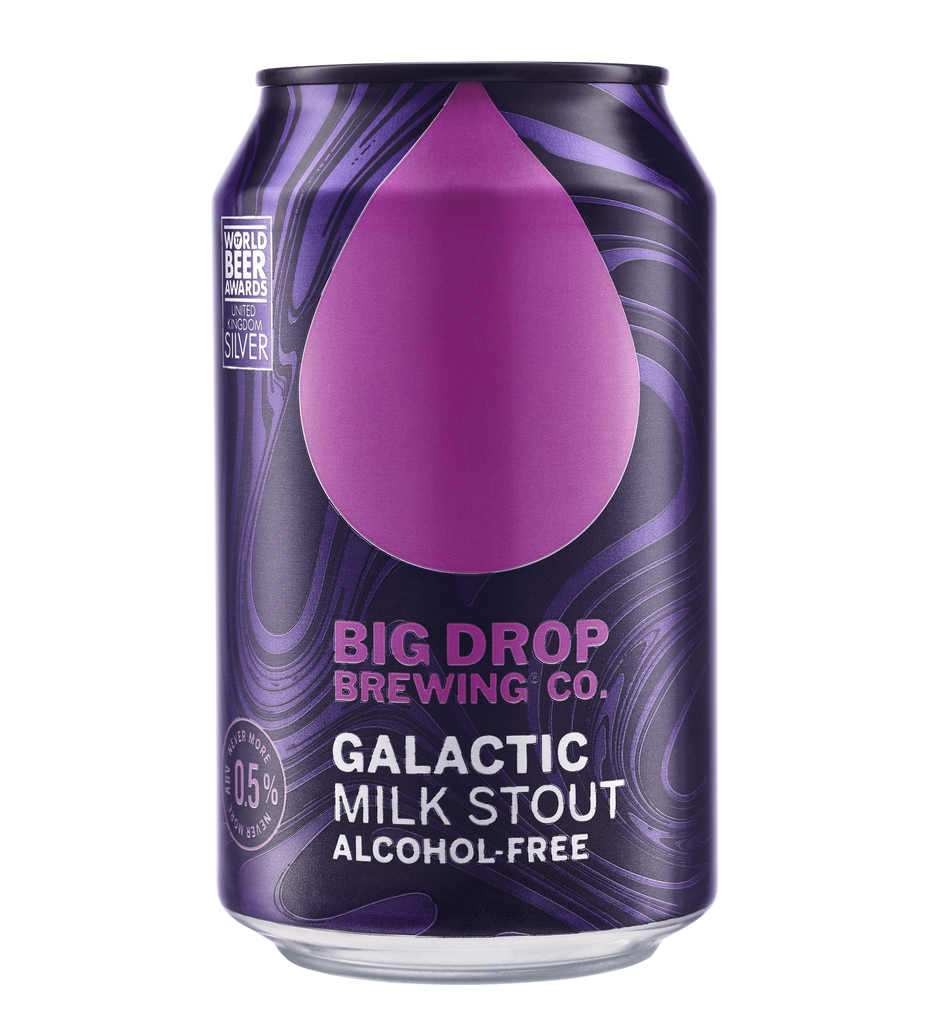 [10% OFF] Big Drop Brewing Co Alcohol Free Beer - CAN Galactic Milk Stout Ale 0.5% ABV X 12 X 330ml