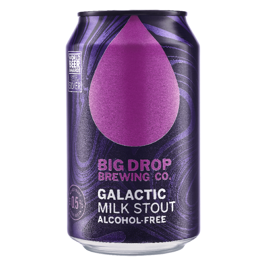 Big Drop Brewing Co Alcohol Free Beer - CAN Galactic Milk Stout Ale 0.5% ABV X 12 X 330ml