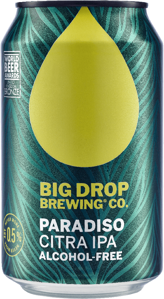 Big Drop Brewing Co Alcohol Free Beer - CAN Paradiso Citra IPA 0.5% ABV X 12 X 330ml