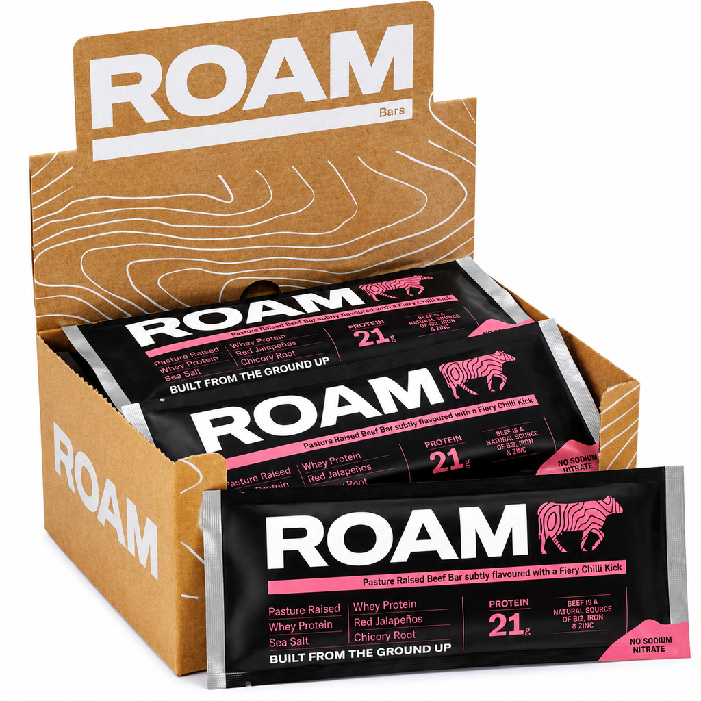 Roam Foods Grass Fed Beef Bars - Jalapeno Chilli X 12 X 45g