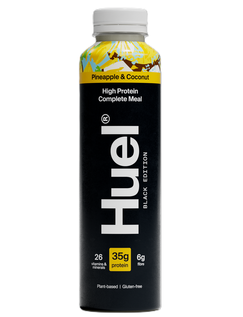 Huel Vegan RTD Drinks - BLACK EDITION Pineapple and Coconut X 8 X 500ml