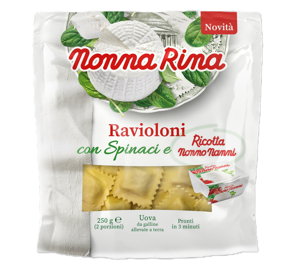 [20% OFF [CLEARANCE] (BBD 17/08) Nonna Rina Fresh Filled Pasta - Ravioloni Spinach Ricotta  250g