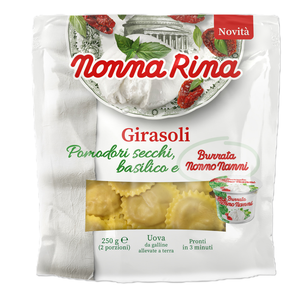[20% OFF [CLEARANCE] (BBD 31/08) Nonna Rina Fresh Filled Pasta - Girasoli Burrata Tomato and Basil 250g