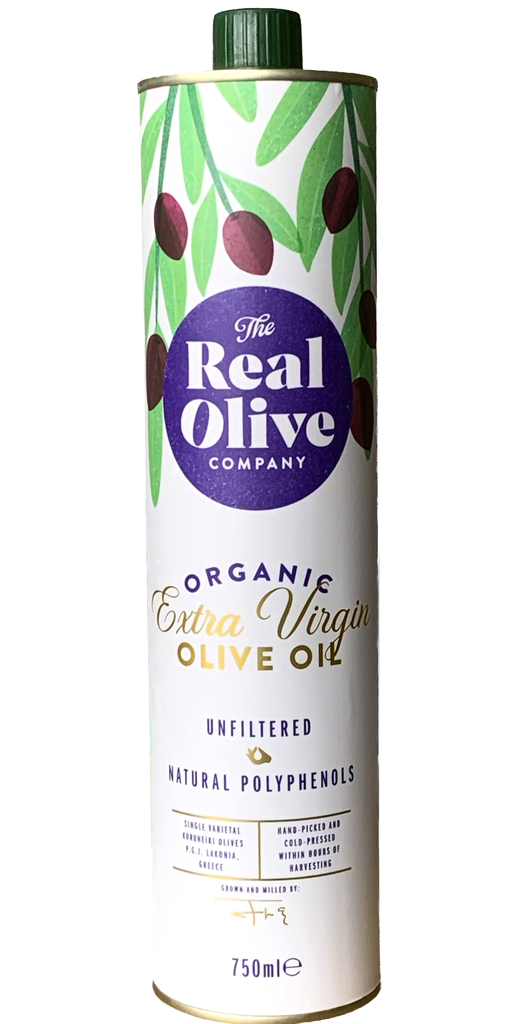 The Real Olive Company Organic Olive Oil - Unfiltered Extra Virgin 750ml