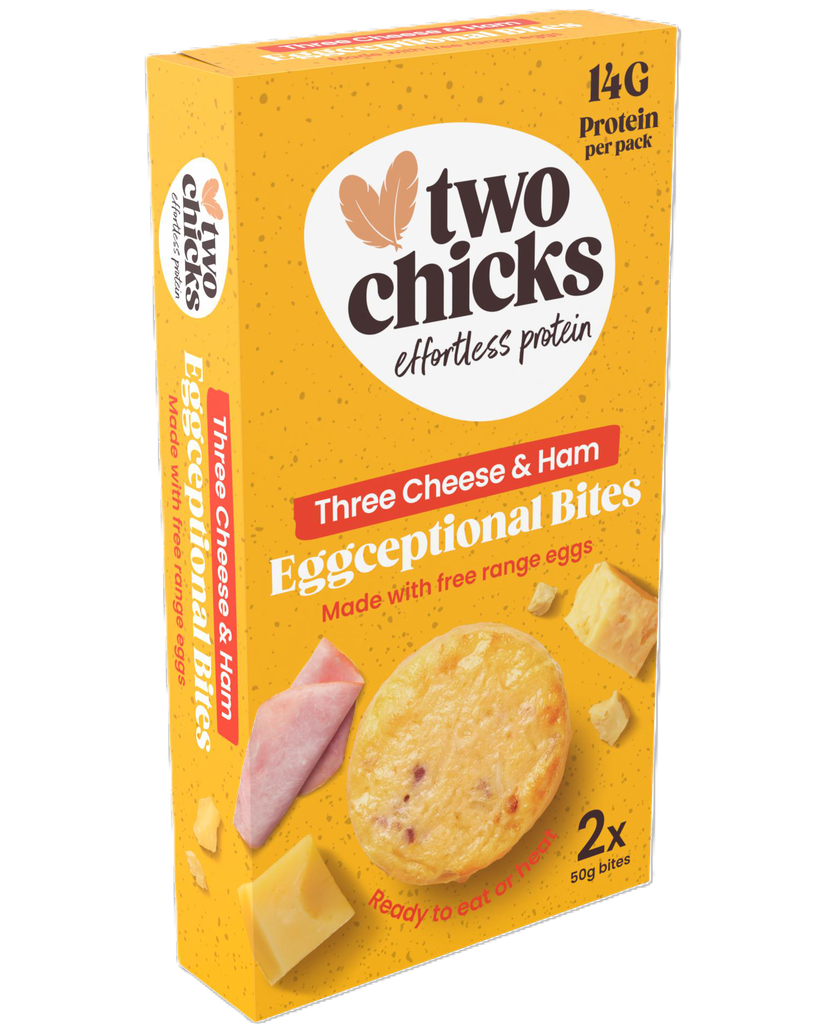[SUPPLIER ISSUE] Two Chicks Free Range Egg Bites - Three Cheese and Ham 100g