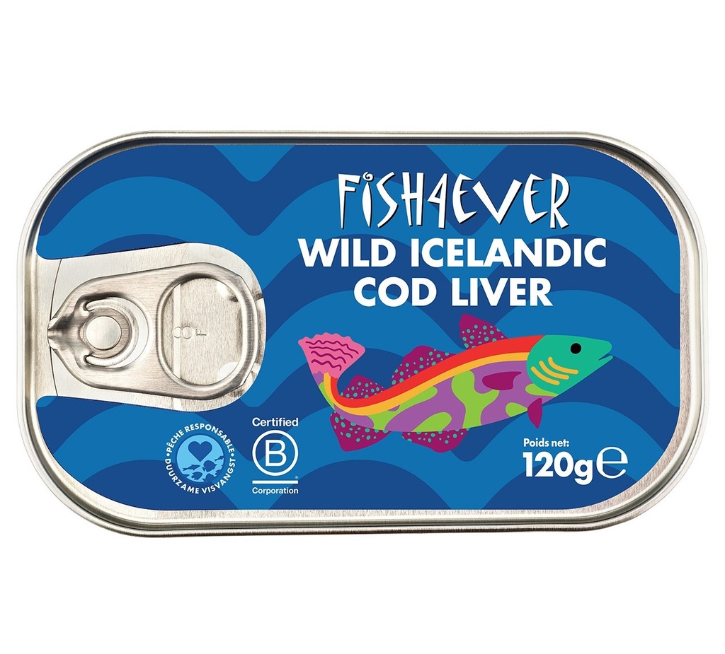 Fish 4 Ever Wild Icelandic Cod Liver - In Natural Oil X 12 X 120g