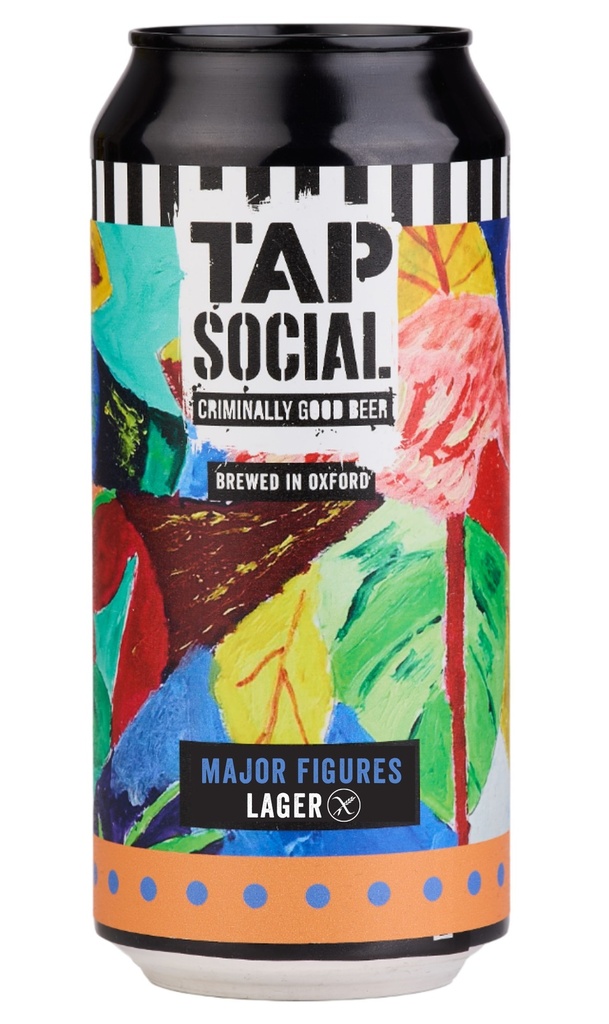 Tap Social Movement Beer - Major Figures Lager 4% ABV X 12 X 440ml