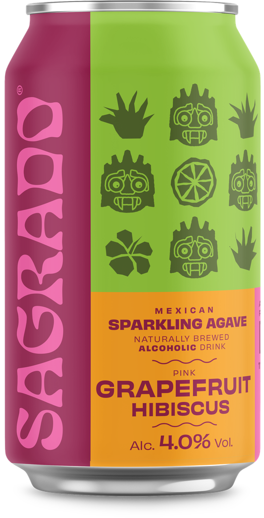 Sagrado Sparkling Agave RTD Drink - Grapefruit Hibiscus 4% ABV X 12 X 330ml