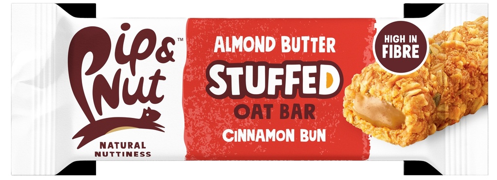 Pip and Nut Almond Butter Oat Bar - Stuffed Cinnamon Bun X 15 X 45g