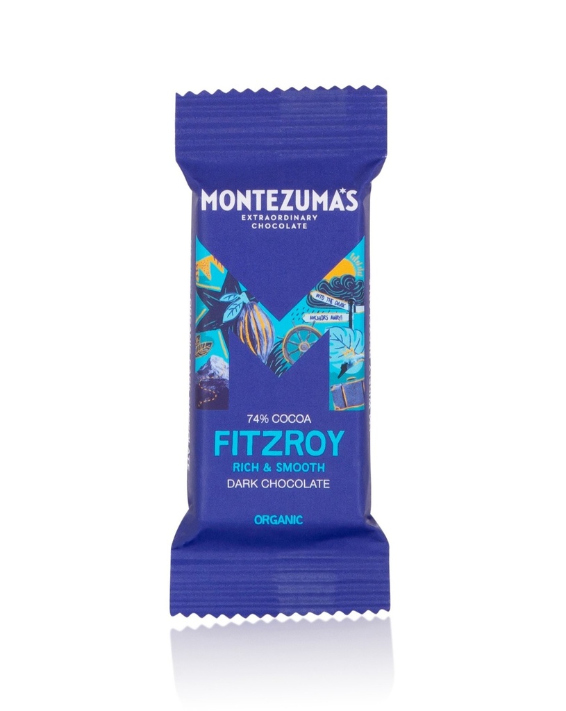 Montezumas Organic Vegan Chocolate Bars - DARK Mini 74% Fitz Roy X 26 X 25g