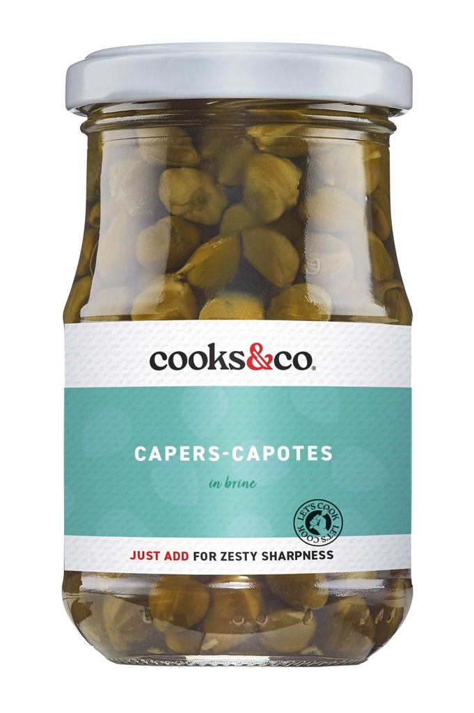 Cooks and Co Veg Jar - Capers Capotes in Brine X 6 X 198g