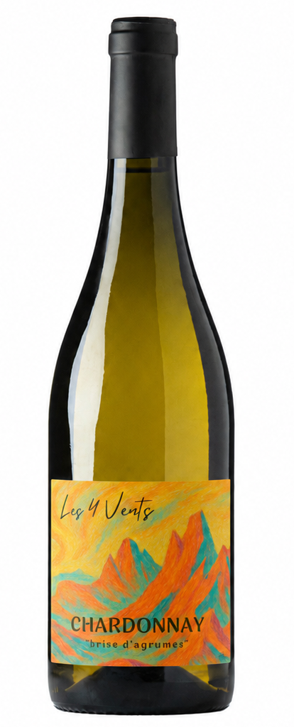Les 4 Vents White Wine - Chardonnay Languedoc 2025 13% ABV FRANCE X 6 X 750ml