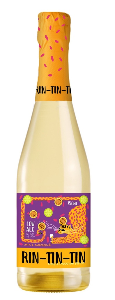 Rin Tin Tin Aromatised Wine - Passion Fruit and Lime NV 5.5% ABV PORTUGAL X 6 X 750ml