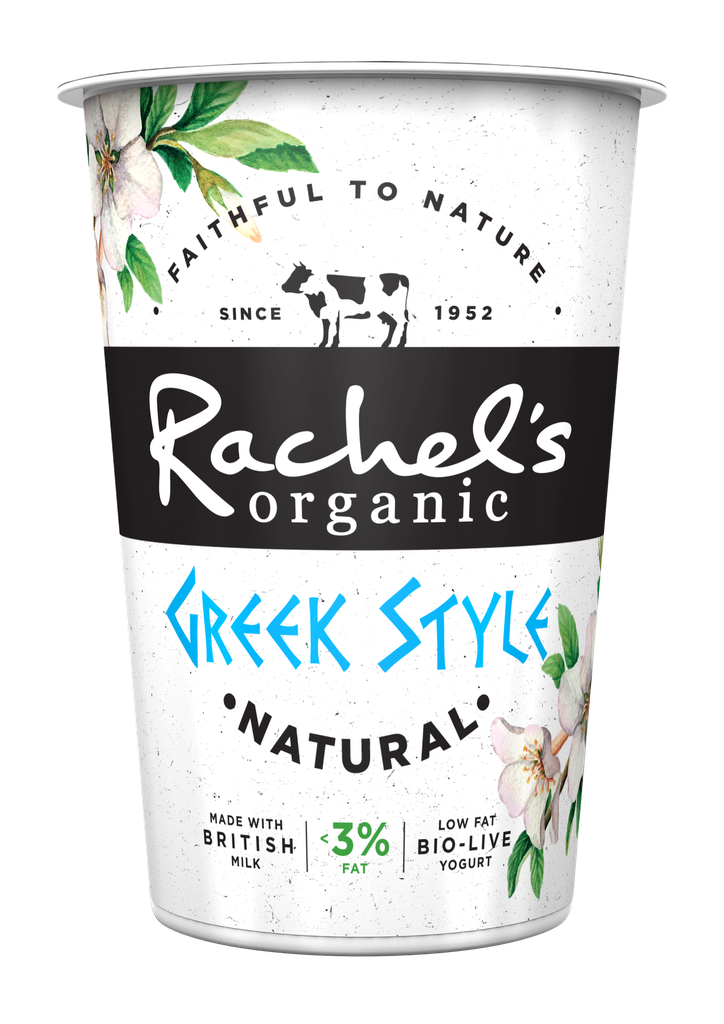 Rachels Organic Greek Style Yogurt - LARGE 3% Low Fat Natural 450g