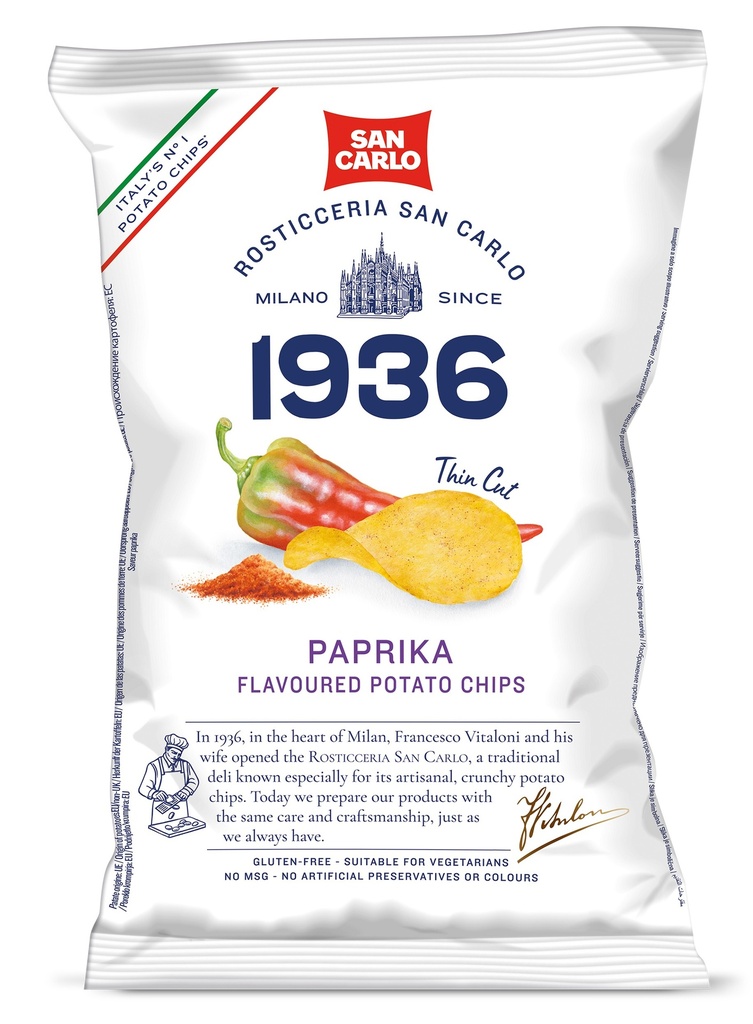 San Carlo Crisps - Paprika X 16 X 150g